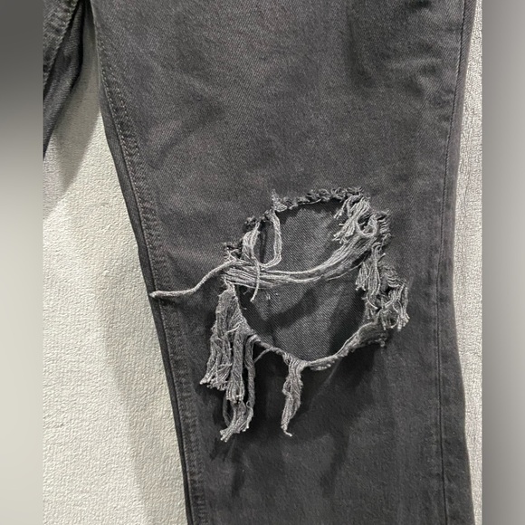 Free People Maggie Mid Rise Straight-Leg Washed Black Jeans Women’s Size 31 NWT - Picture 3 of 11